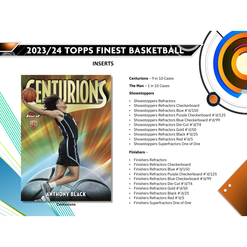 2023/24 Topps Finest Basketball Hobby 8 Boxen Case