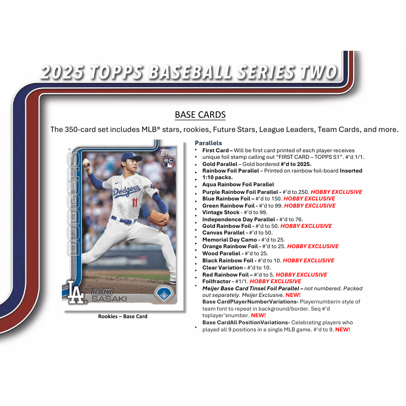 2025 Topps Series 2 Baseball Hobby 12er-Karton