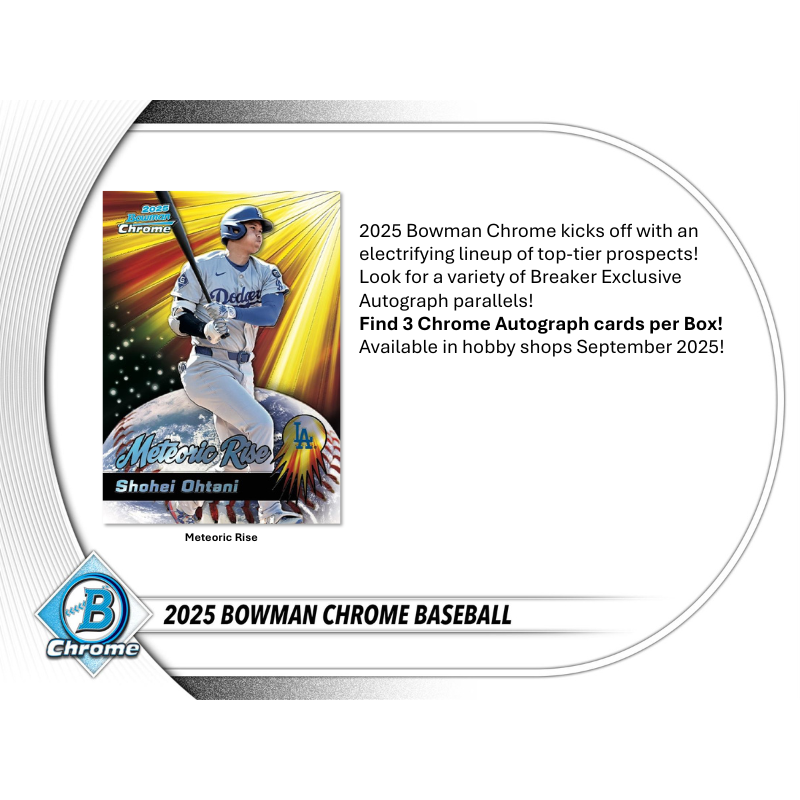 2025 Bowman Chrome Baseball Breaker's Delight 6er-Karton