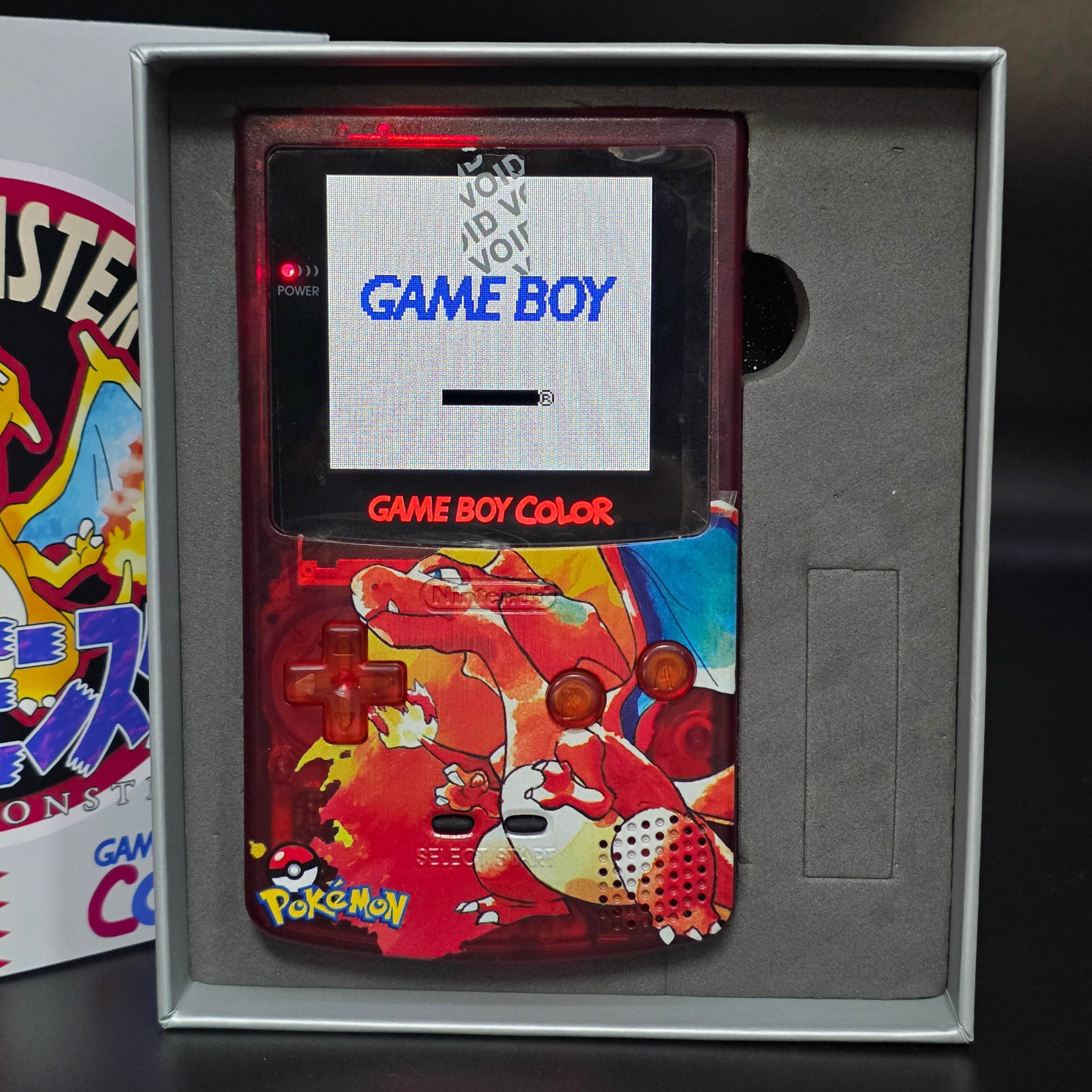 Nintendo Game Boy Color (GBC) Custom Charizard Backlit Handheld Console