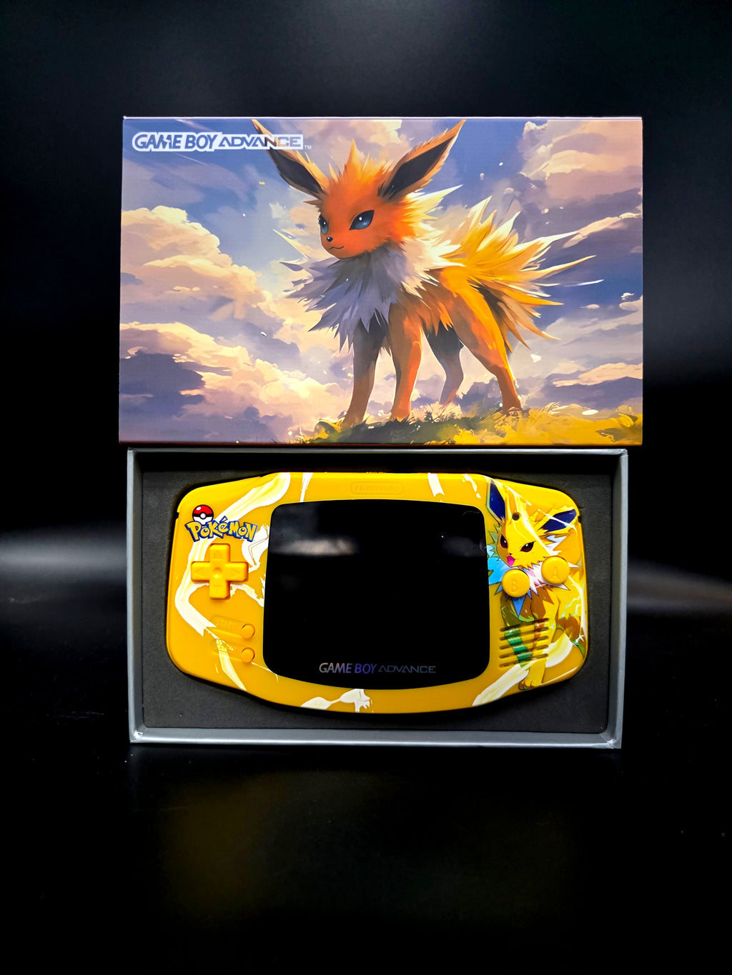Nintendo Game Boy Advance (GBA) Custom Jolteon Backlit Handheld Console