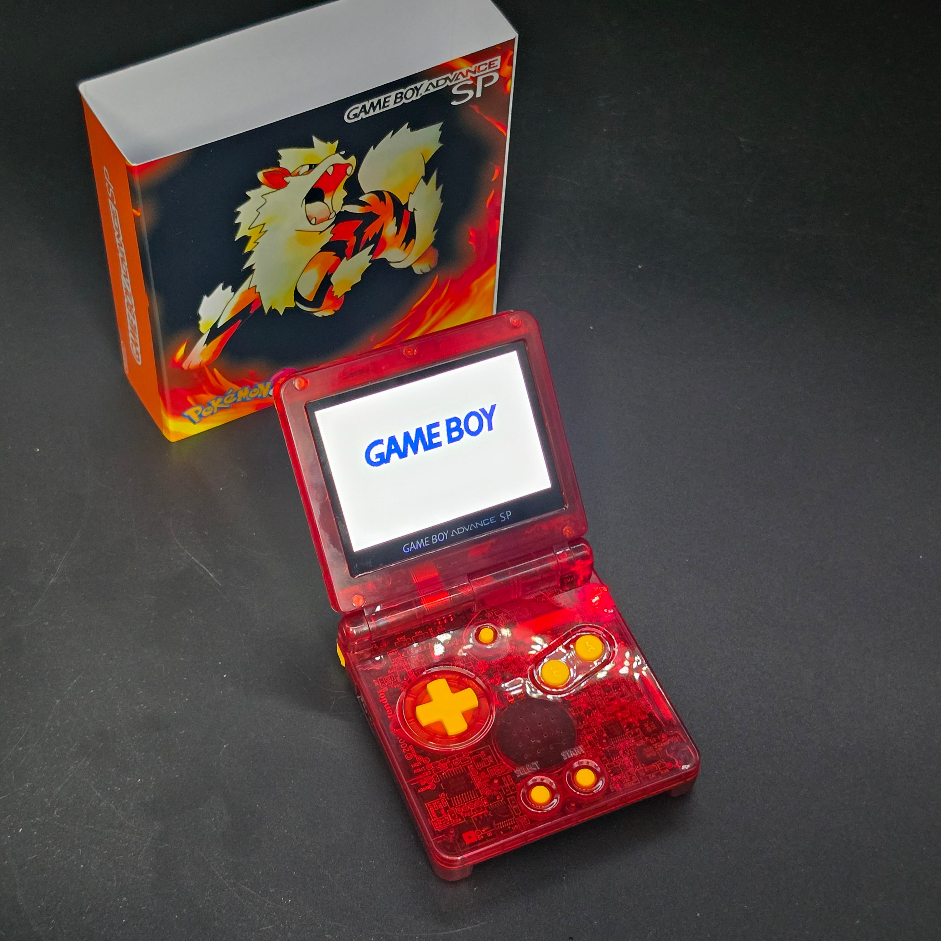 Nintendo Game Boy Advance SP (GBA SP) Custom Arcanine Backlit Handheld Console