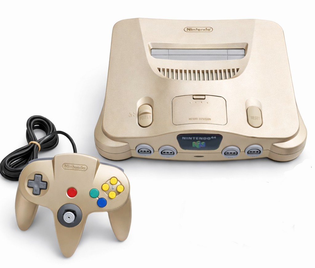 Nintendo N64 Gold Console Bundle (NUS-001) Japanese (Region Free)