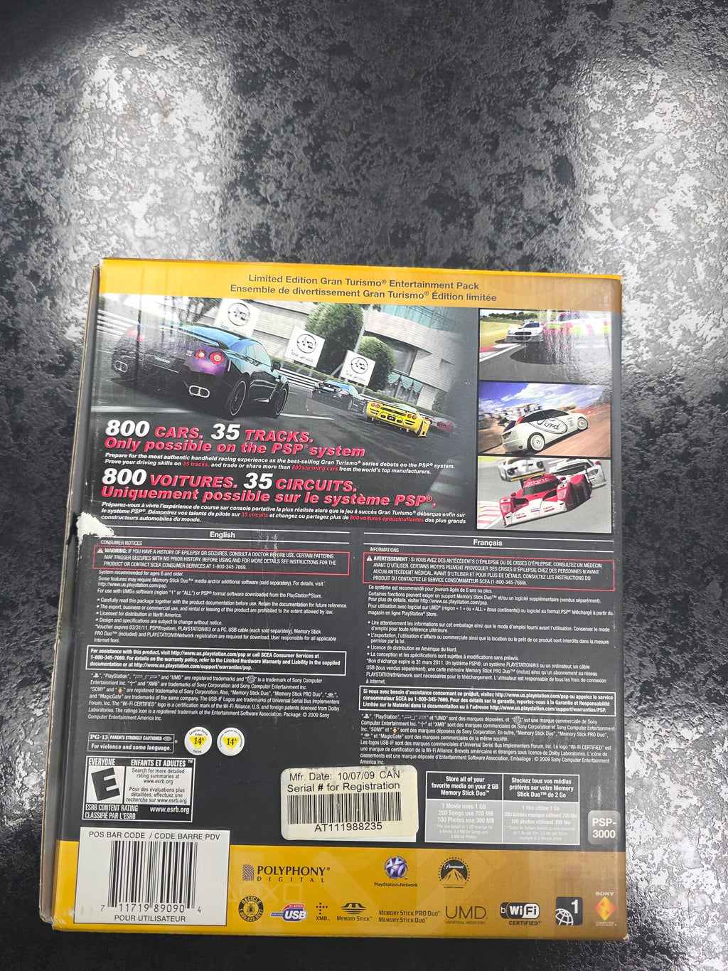PSP 3000 Limited Edition Gran Turismo Entertainment Pack Handheld Console