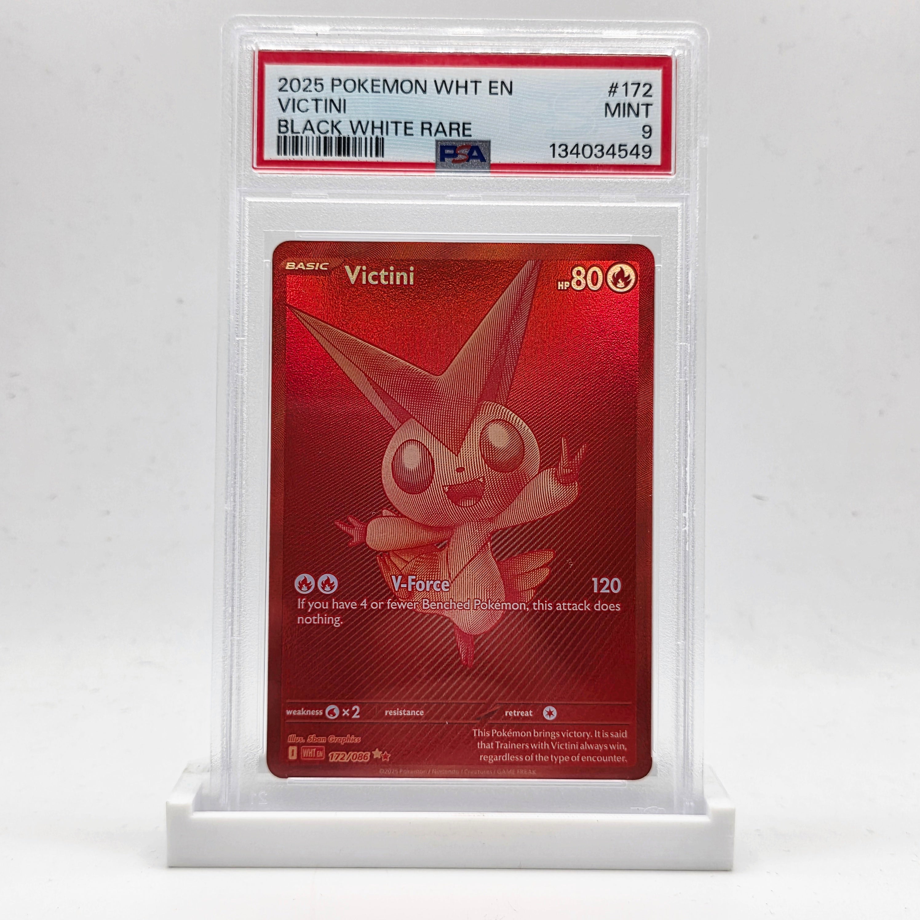 PSA 9 Victini BWR - 2025 Pokémon White Flare
