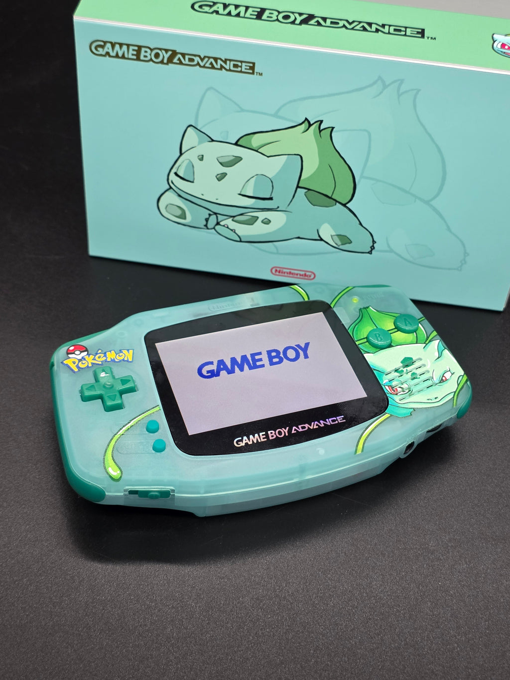 Nintendo Game Boy Advance (GBA) Custom Bulbasaur Backlit Handheld Console
