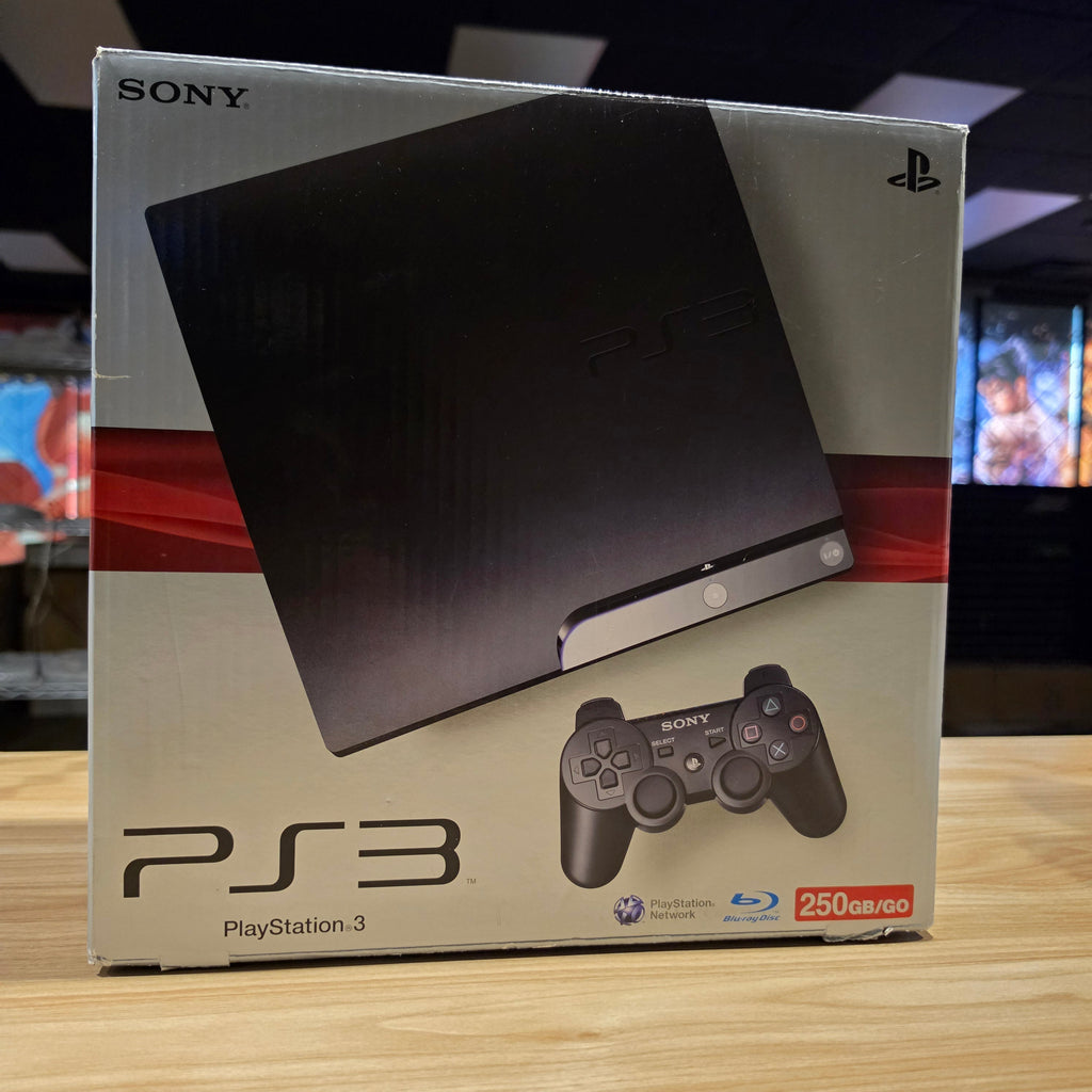 CIB Sony PlayStation 3 PS3 250 GB Charcoal Black Slim Console Bundle