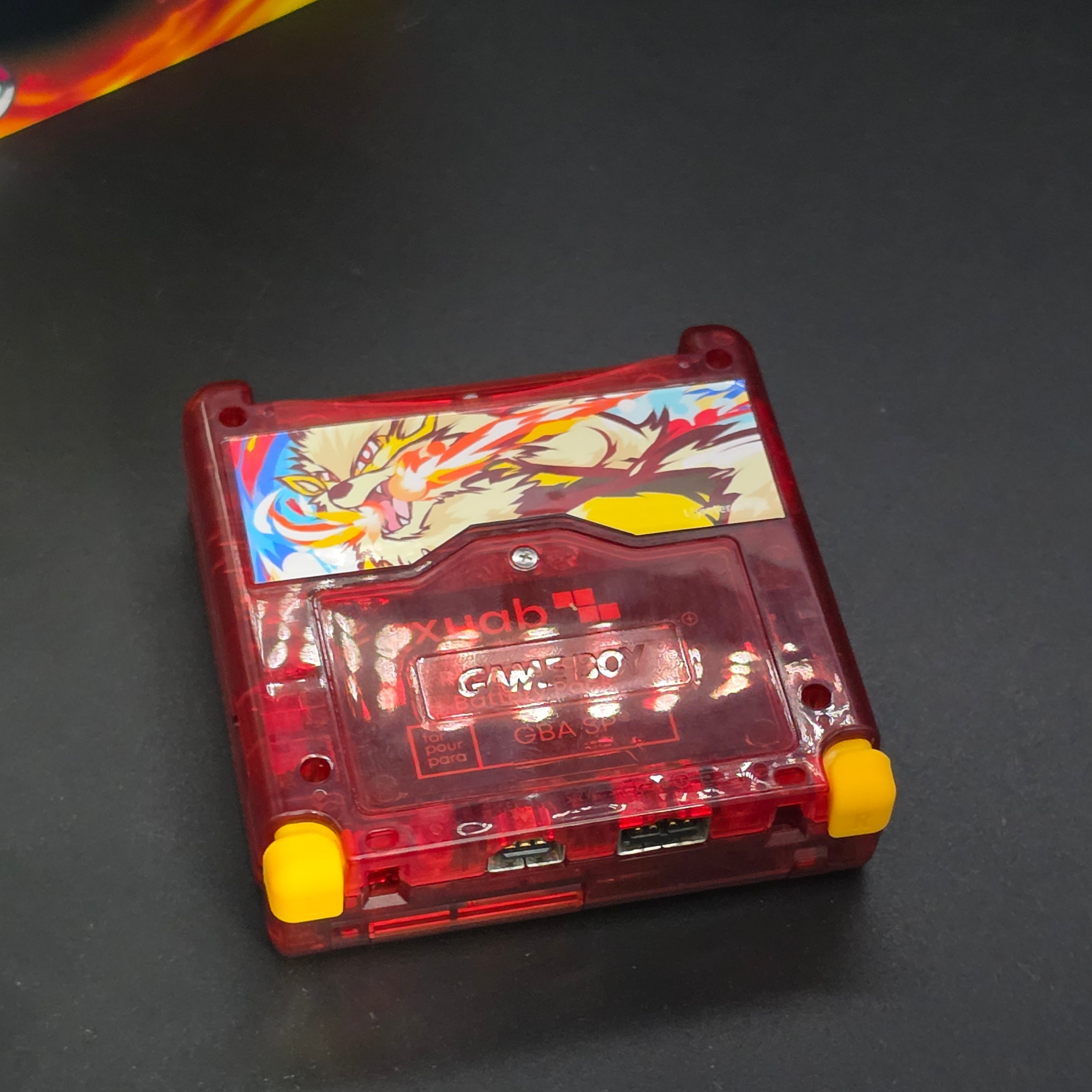Nintendo Game Boy Advance SP (GBA SP) Custom Arcanine Backlit Handheld Console