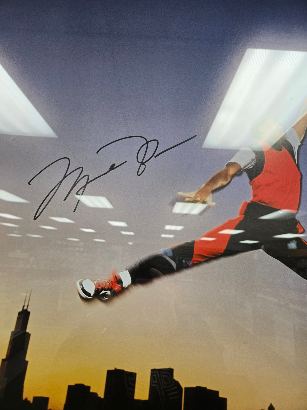 MEM Michael Jordan Upper Deck Autographed Framed Picture 37x42