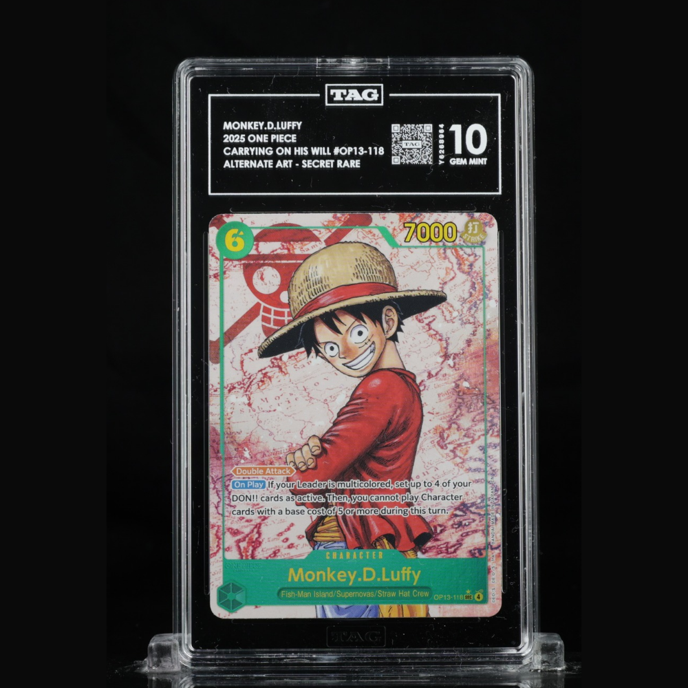 TAG 10 Monkey D. Luffy Alternate Art Secret Rare - OP13 Carrying On His Will