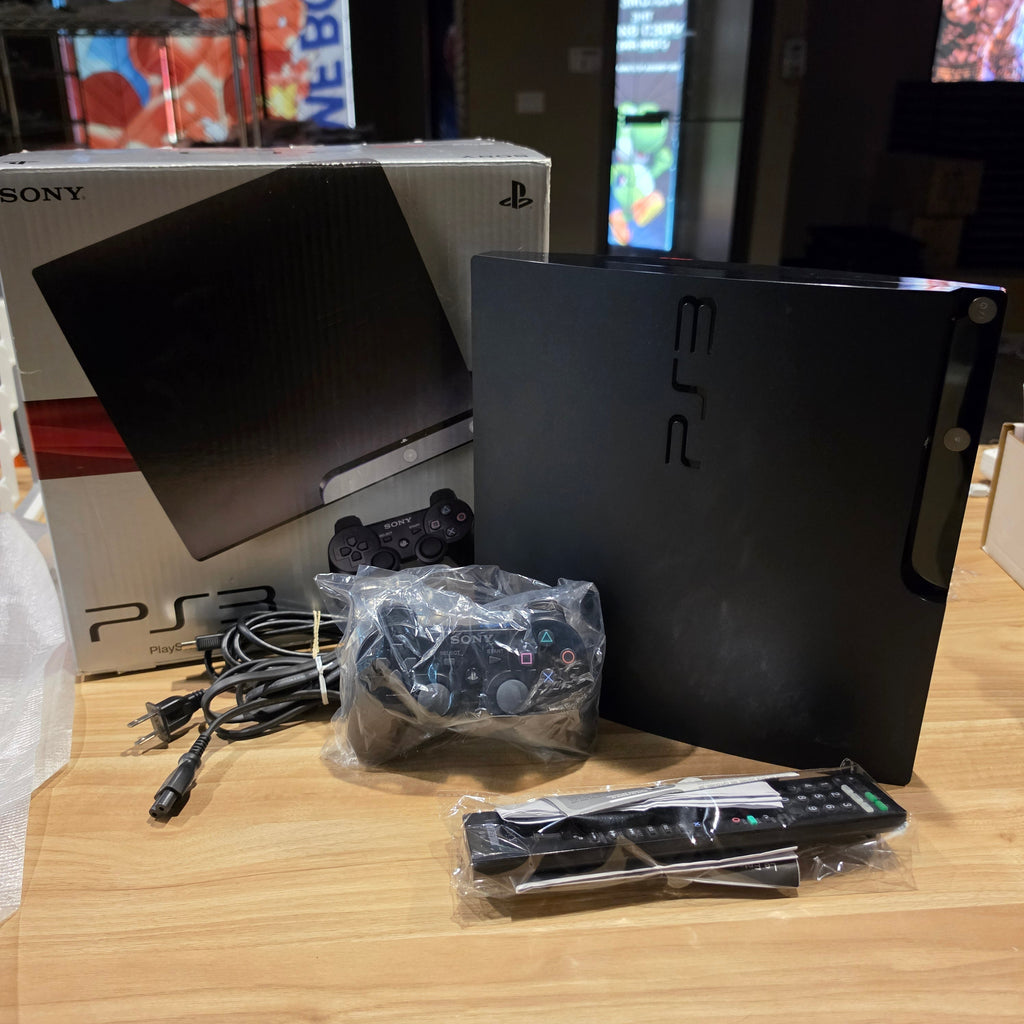 CIB Sony PlayStation 3 PS3 250 GB Charcoal Black Slim Console Bundle