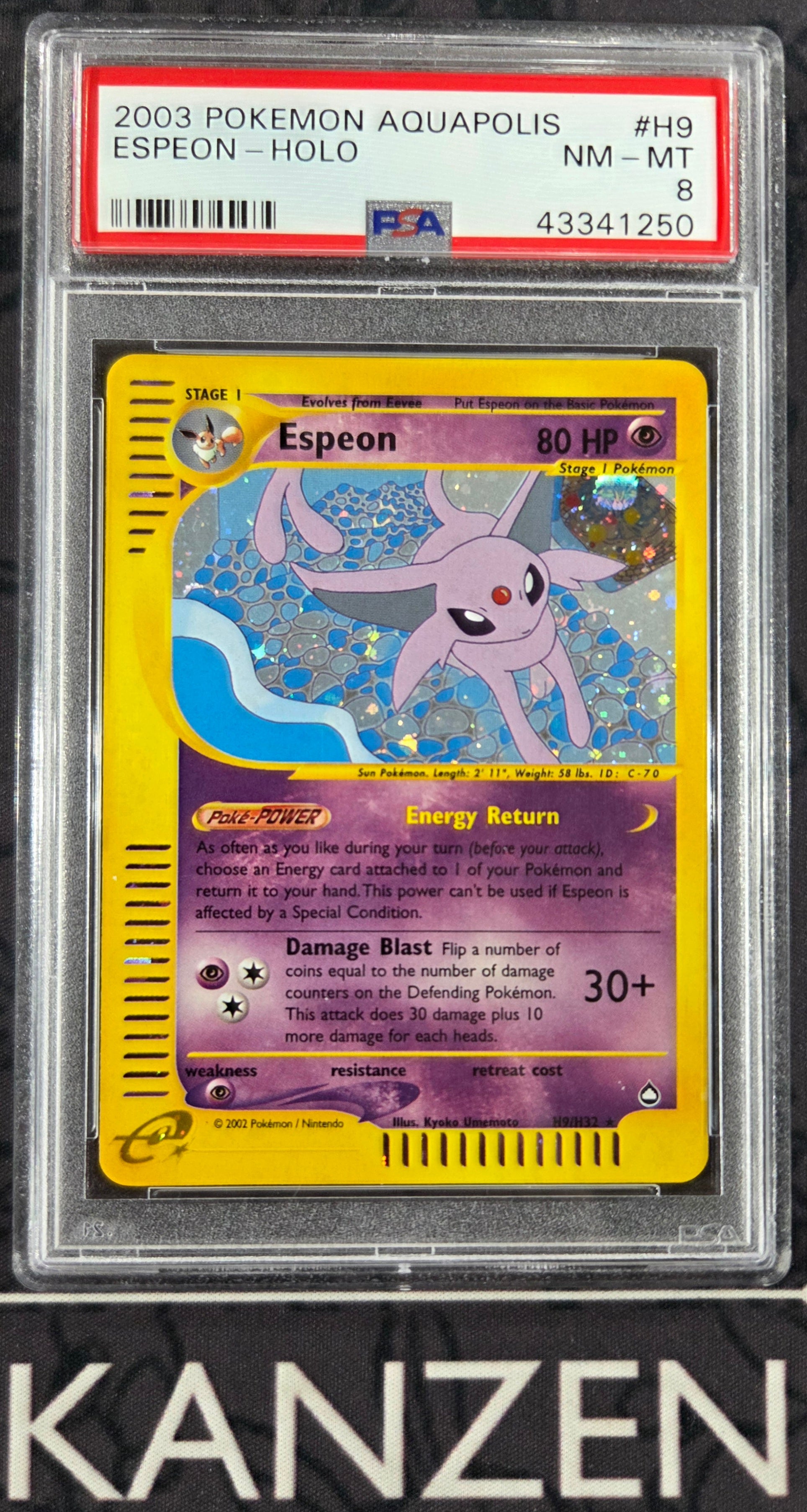 PSA 8 - Espeon - Aquapolis - #H9 - 43341250