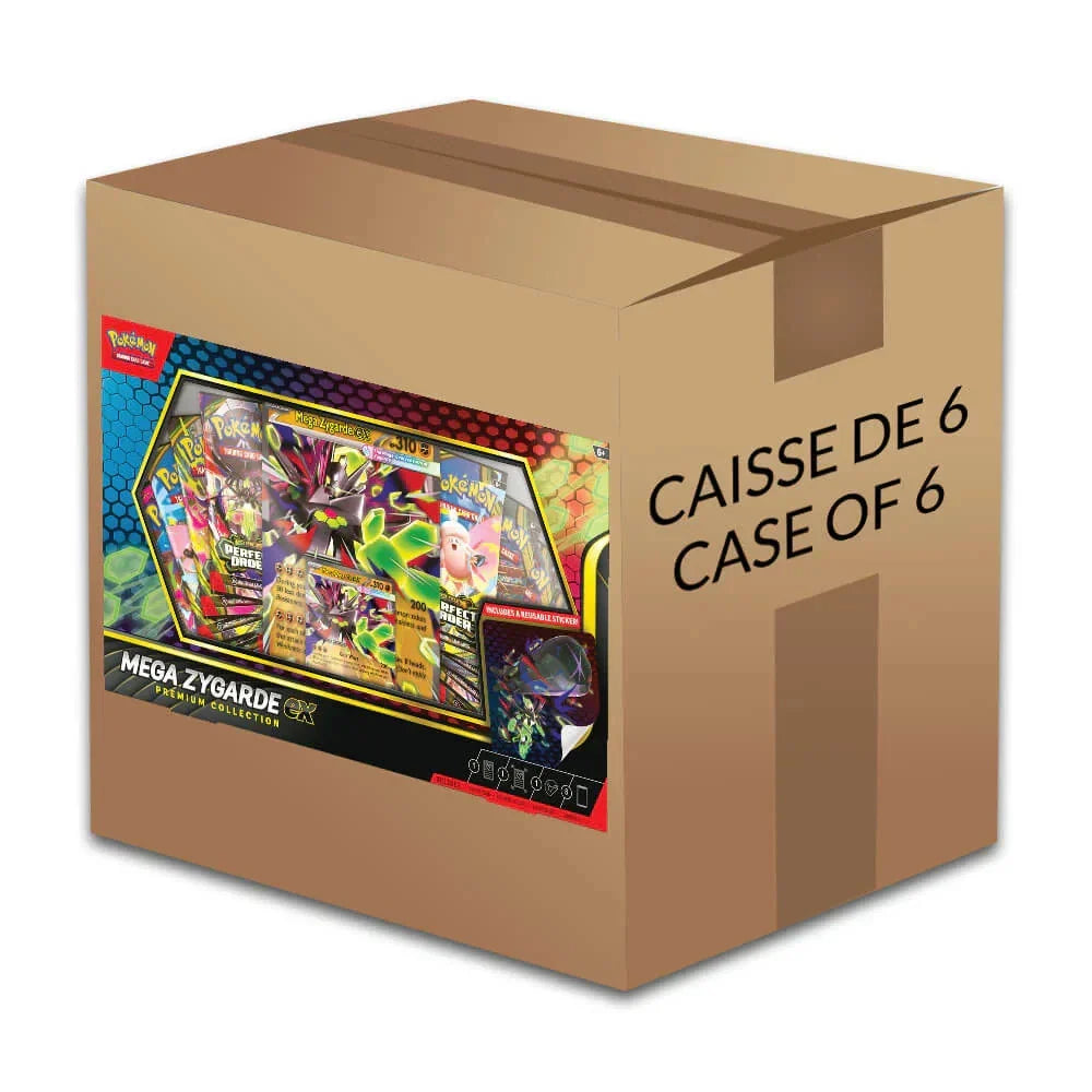 Pokémon TCG - Mega Evolution - Mega Zygarde ex Premium Collection Box Sealed Case of 6