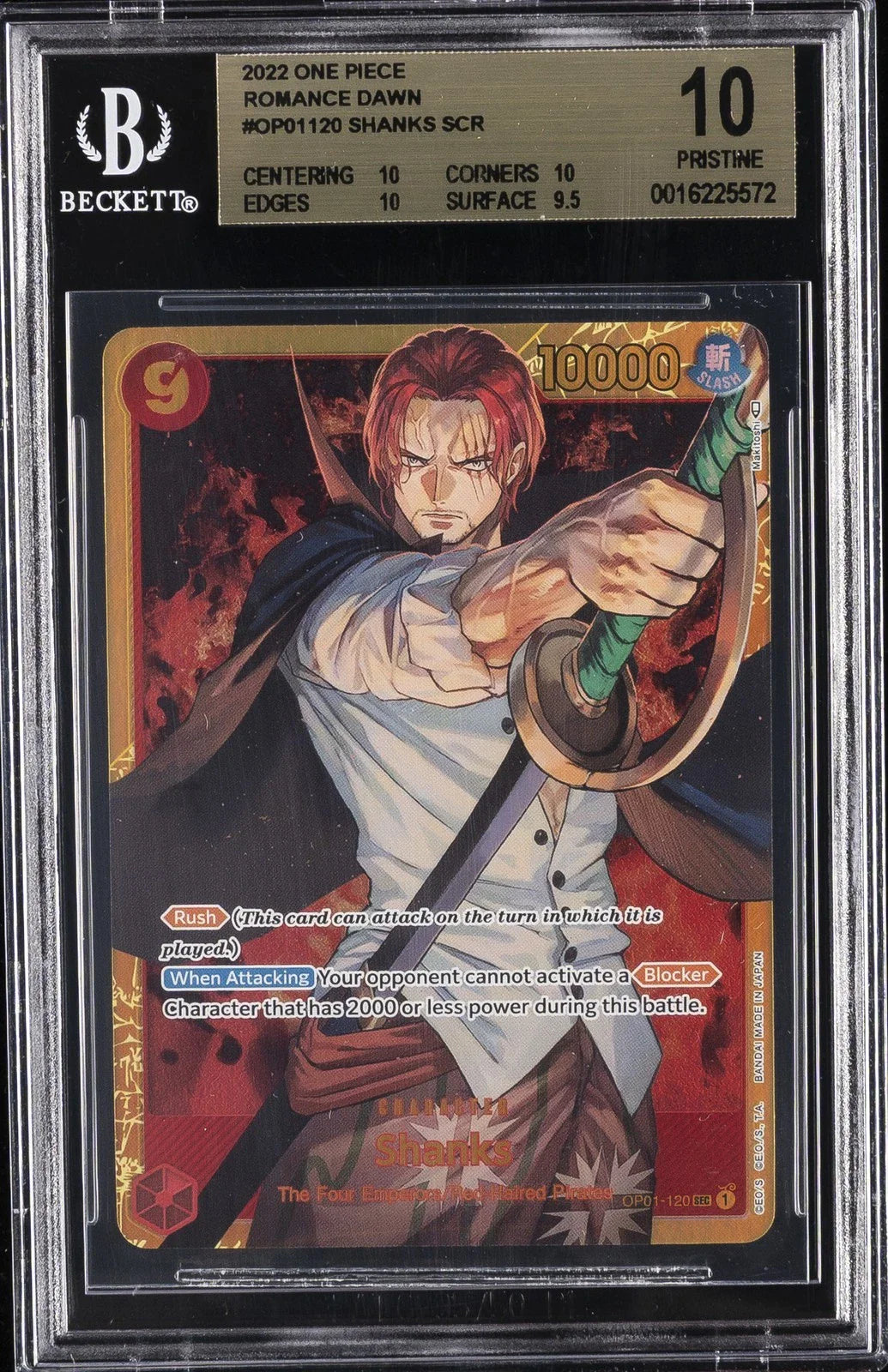 PSA & Beckett 10 Slab Club - Tier 2 (One Piece Monthly Subscription)