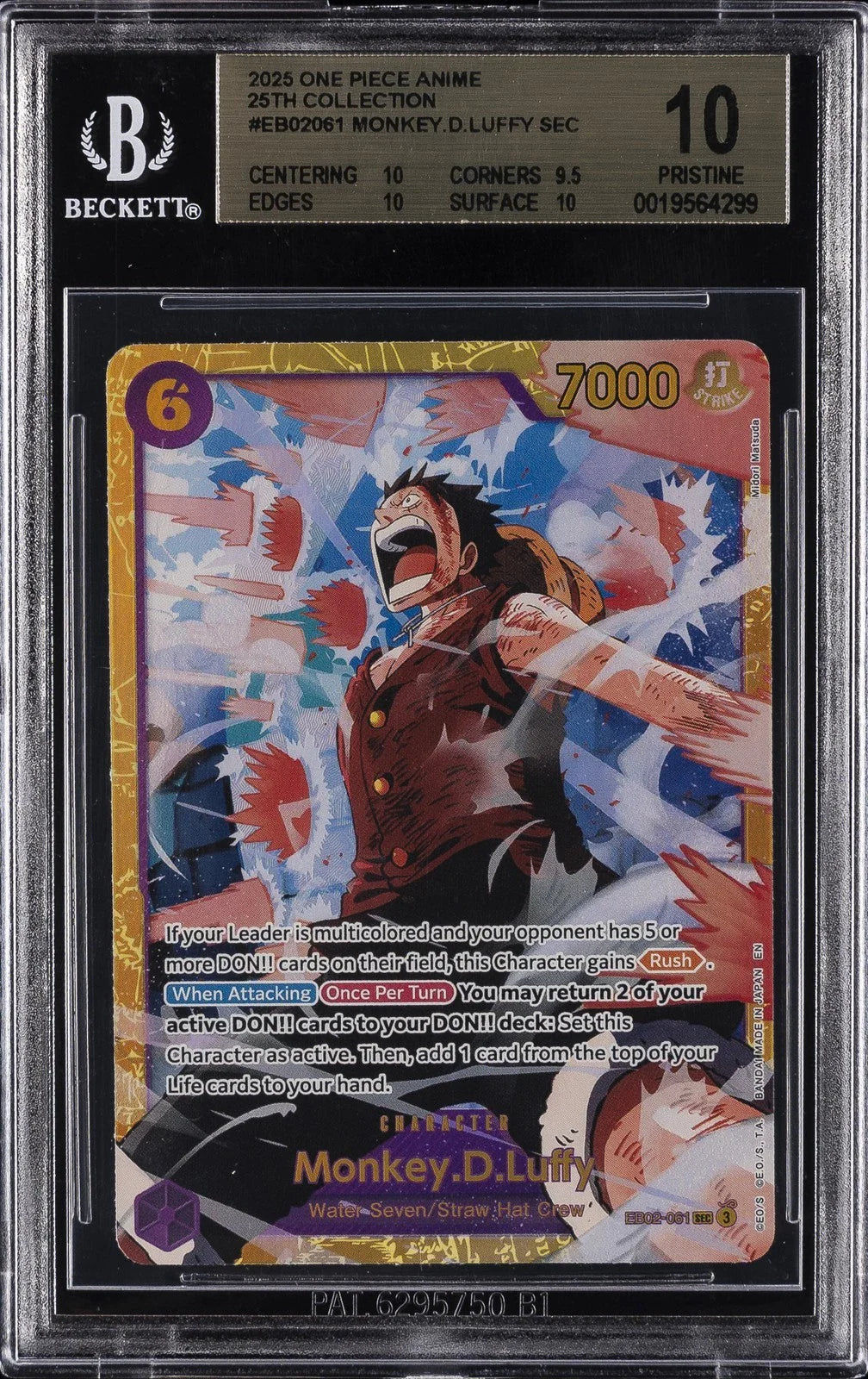 PSA & Beckett 10 Slab Club - Tier 2 (One Piece Monthly Subscription)