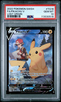 2022 Pokemon Sword & Shield Lost Origin #Tg16 Full Art/Pikachu V - PSA Graded Card