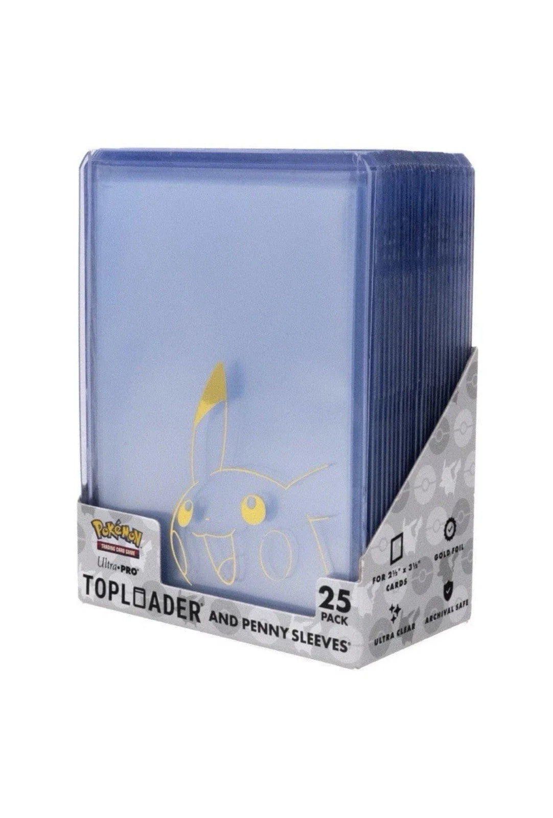 Pokemon TCG - Ultra Pro - 3''x 4'' Pikachu Toploader & Sleeves Sealed Case of 40 (25pcs)