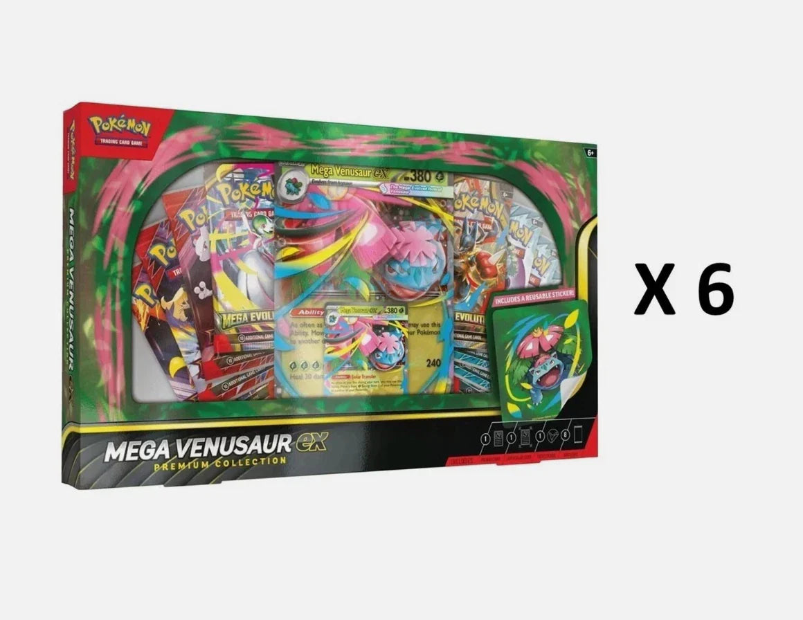 Pokemon TCG - Mega Venusaur ex Premium Collection (Sealed Case of 6)