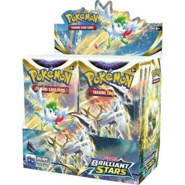 Pokémon-Sammelkartenspiel: Schwert & Schild Strahlende Sterne Booster Box mit 36 Packs