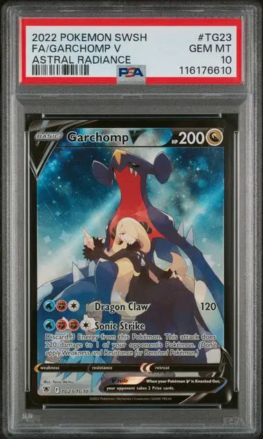 PSA 10 - 2022 POKEMON SWORD & SHIELD ASTRAL RADIANCE #TG23 FA/GARCHOMP V ASTRAL RADIANCE
