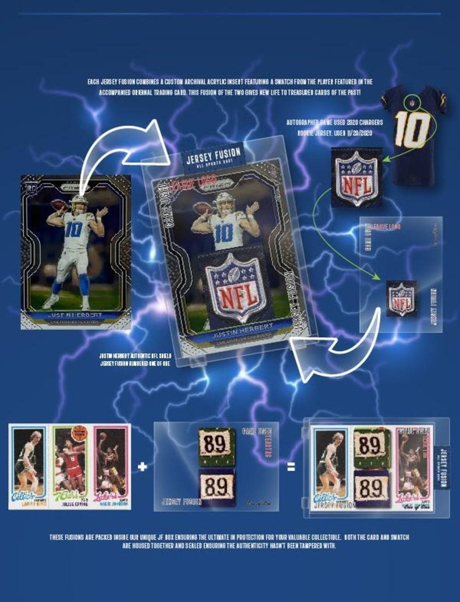 2021 JERSEY FUSION ALL SPORTS EDITION DISPLAY CASE - 10 JERSEY FUSIONS PER CASE