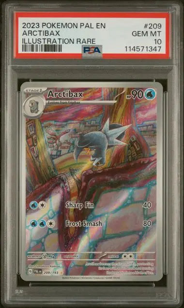PSA 10 - 2023 POKEMON PAL EN-PALDEA EVOLVED #209 ARCTIBAX ILLUSTRATION RARE