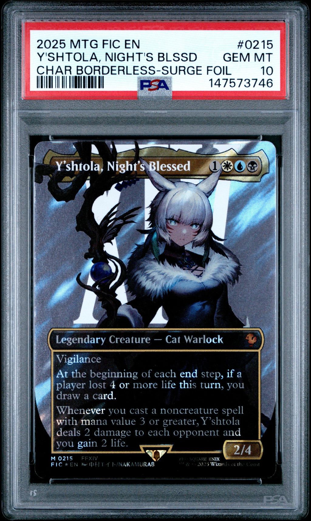 PSA GEM MT 10 Y'Shtola, Night'S Blssd[Magic The Gathering Final Fantasy Commander] - 147573746