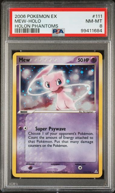 PSA 8 -2006 POKEMON EX HOLON PHANTOMS #111 MEW-HOLO HOLON PHANTOMS
