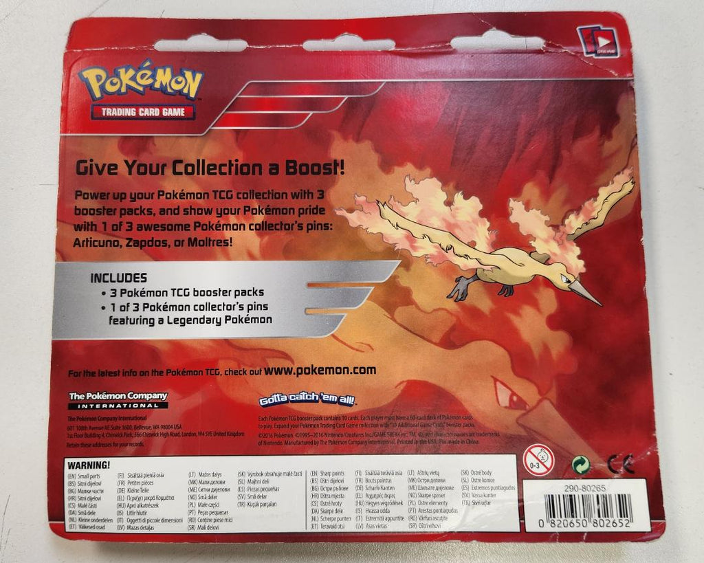 Pokemon - Legendary Birds - 3-Pack Blister with Pin - Moltres
