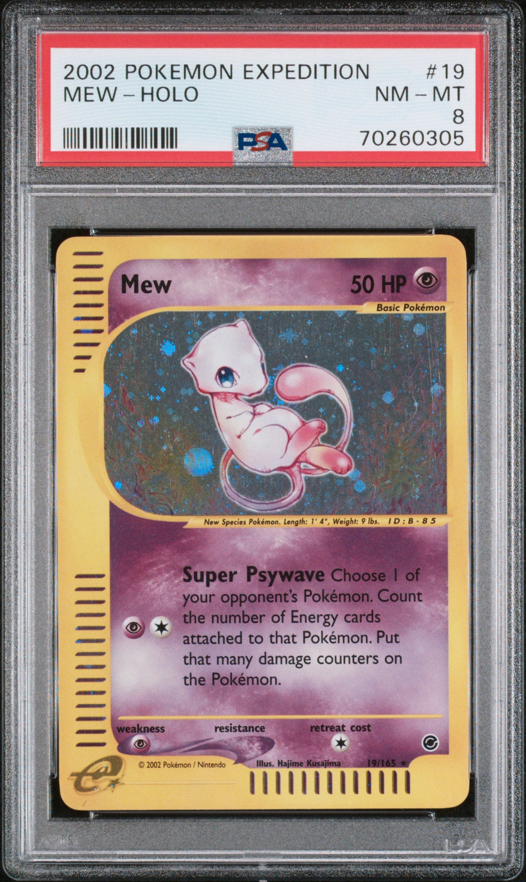 PSA (NM-MT 8) Mew - Holo #19/165 - Pokémon Expedition (#70260305)