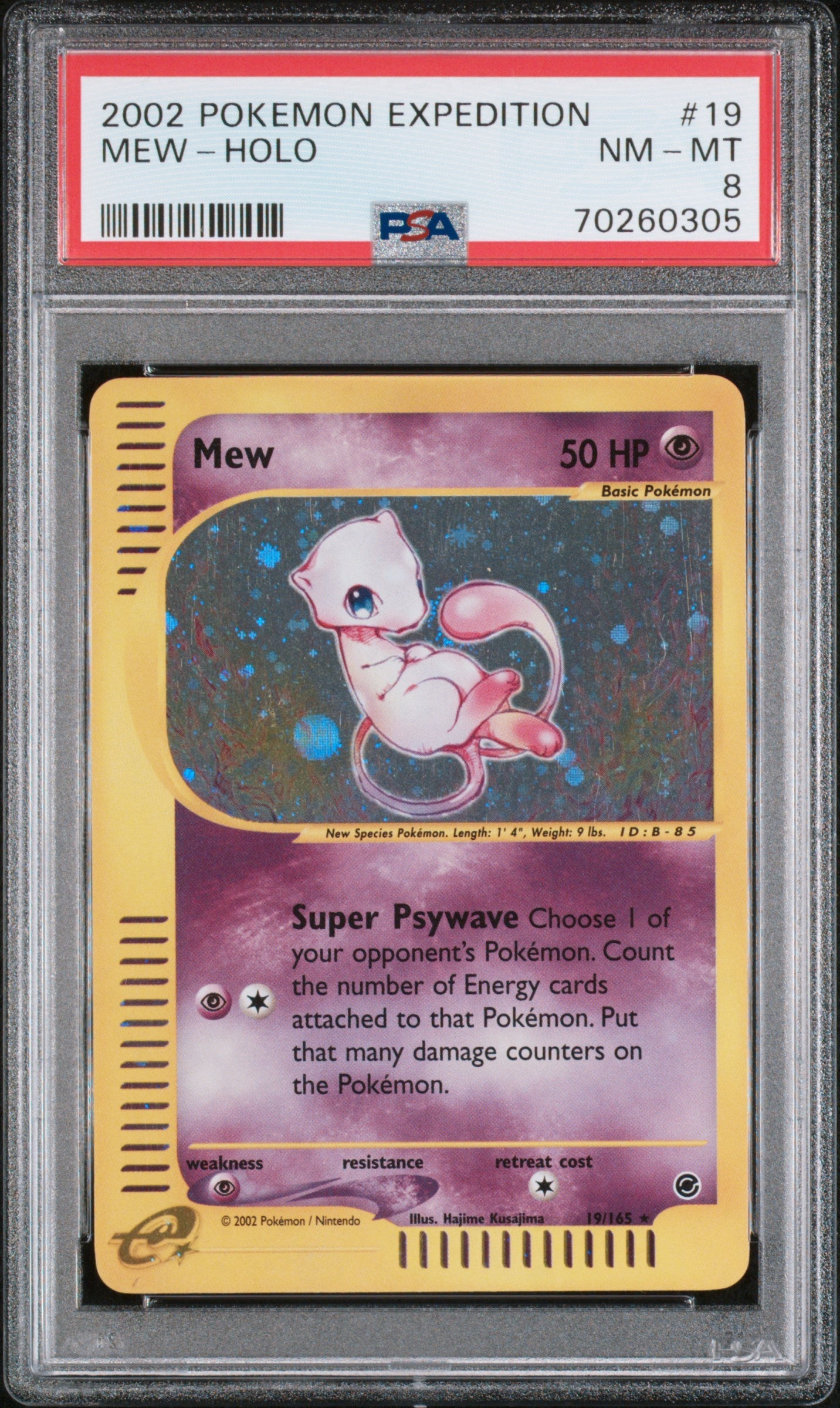 PSA (NM-MT 8) Mew - Holo #19/165 - Pokémon Expedition (#70260305)