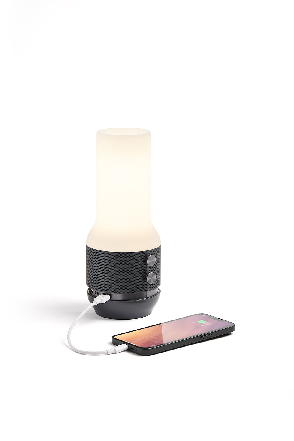 Lexon Terrace+ LED Light and Speaker - Gun Metal