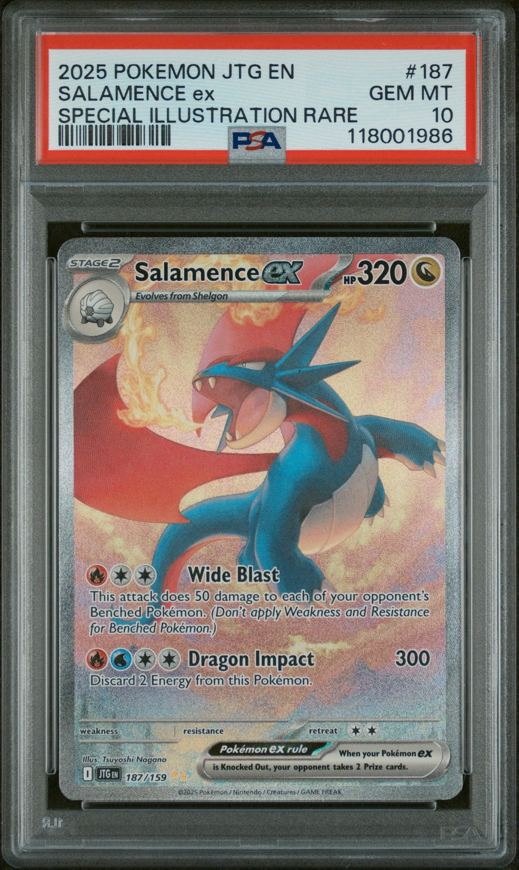SALAMENCE EX 187 SIR JTG PSA 10