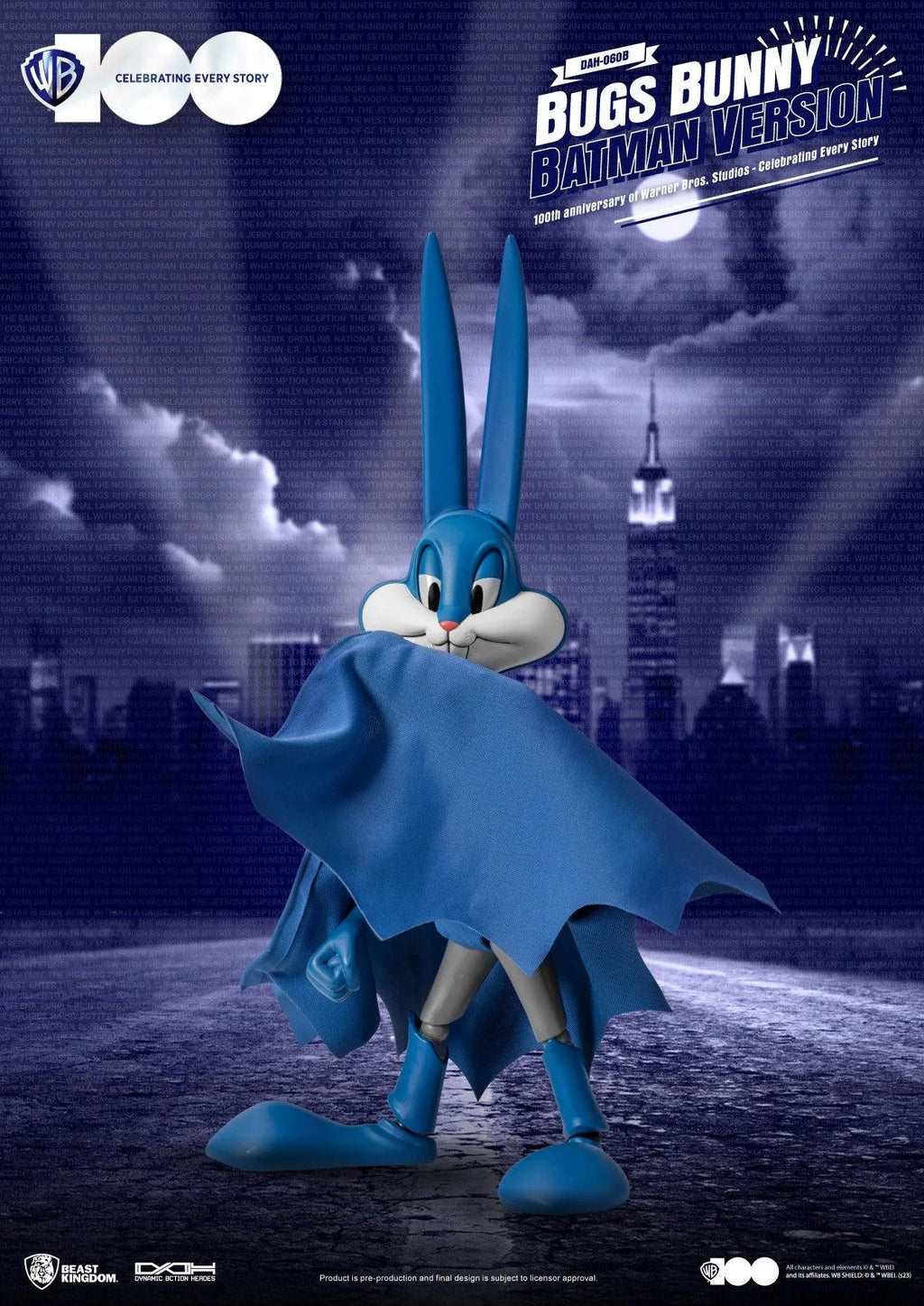 Beast Kingdom Dynamic Action Heroes 100th Anniversary of Warner Bros Studios Bugs Bunny Batman Version