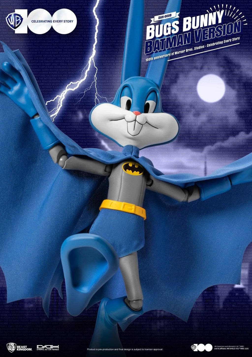 Beast Kingdom Dynamic Action Heroes 100th Anniversary of Warner Bros Studios Bugs Bunny Batman Version