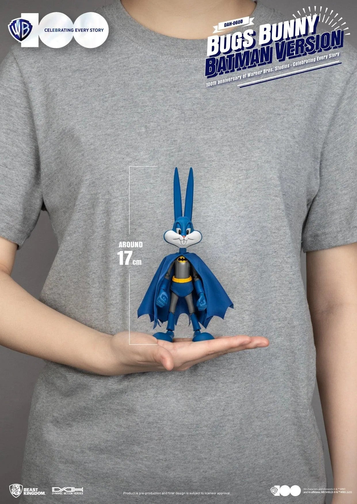 Beast Kingdom Dynamic Action Heroes 100th Anniversary of Warner Bros Studios Bugs Bunny Batman Version