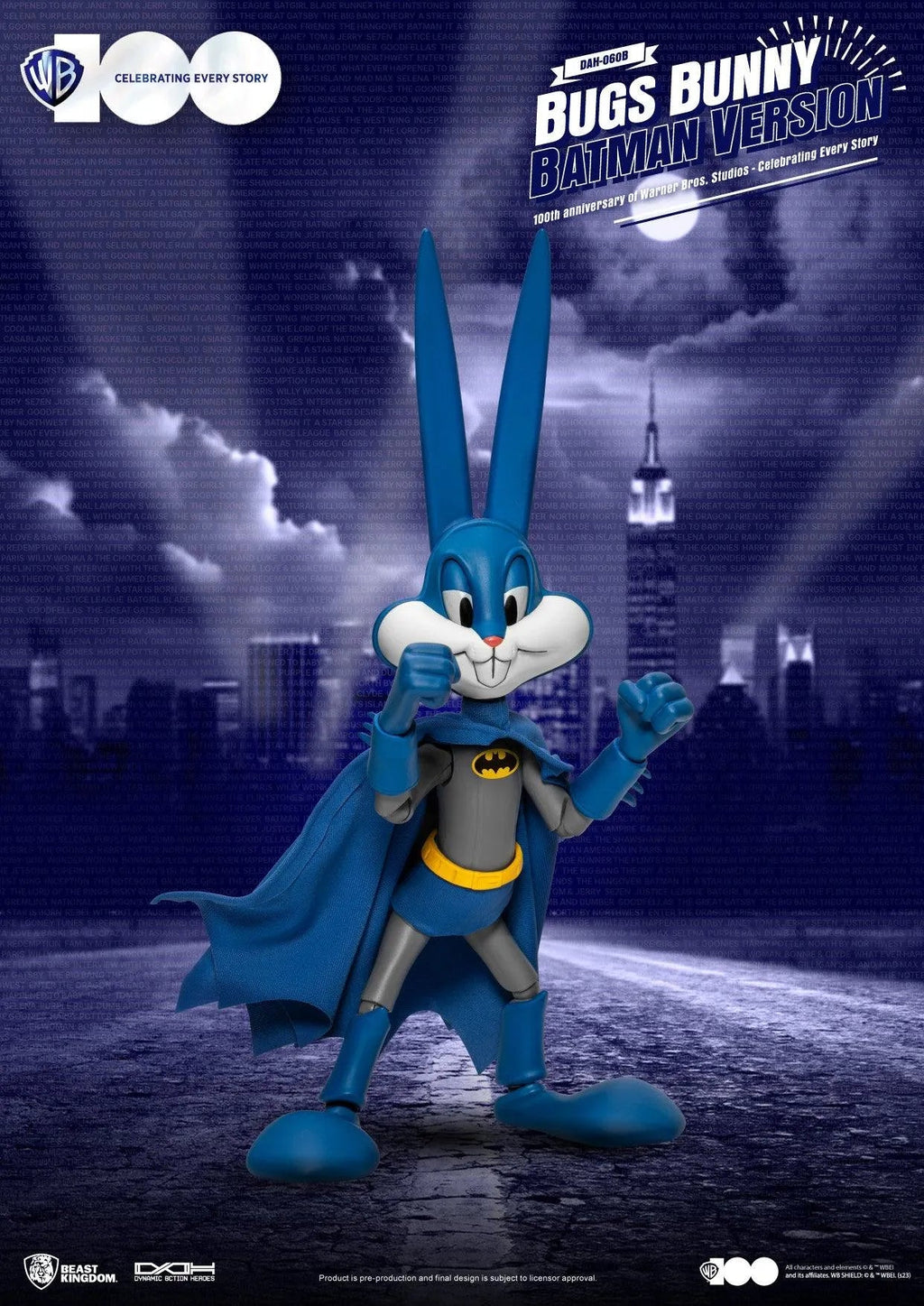 Beast Kingdom Dynamic Action Heroes 100th Anniversary of Warner Bros Studios Bugs Bunny Batman Version