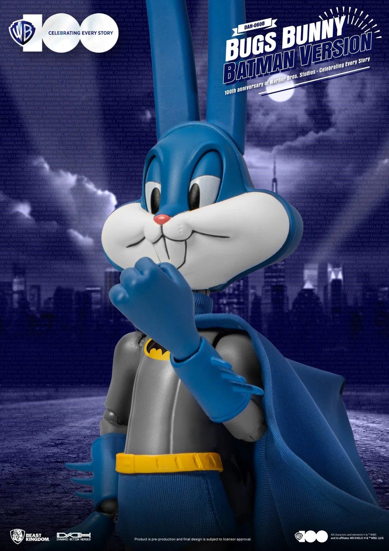 Beast Kingdom Dynamic Action Heroes 100th Anniversary of Warner Bros Studios Bugs Bunny Batman Version
