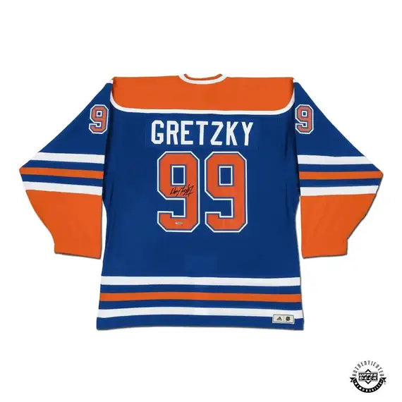 Wayne Gretzky Autographed Edmonton Oilers “Heroes of Hockey” Blue Adidas Jersey