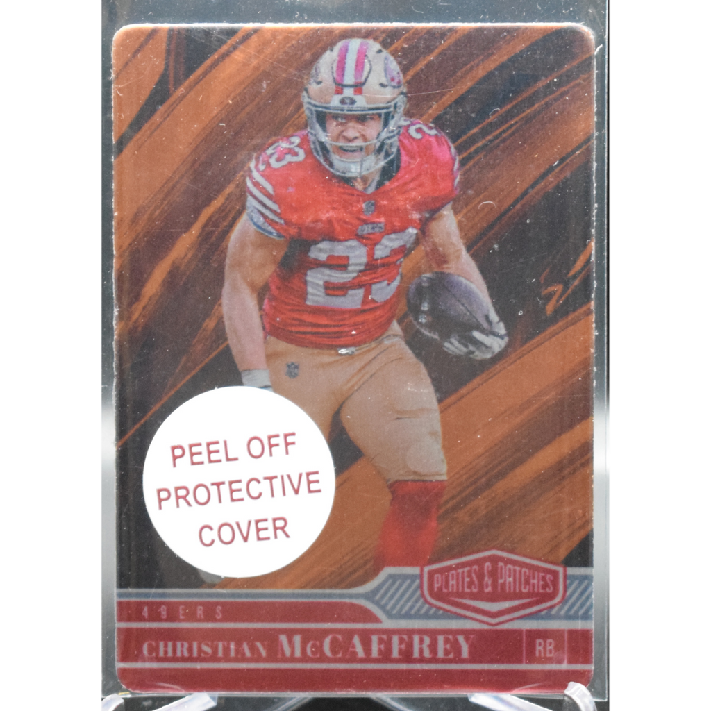 2023 Panini Plates & Patches Football - Christian Mccaffrey 86 - Gold /10