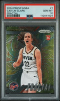 Caitlin Clark 2024 Panini Prizm WNBA Fractal RC PSA 10