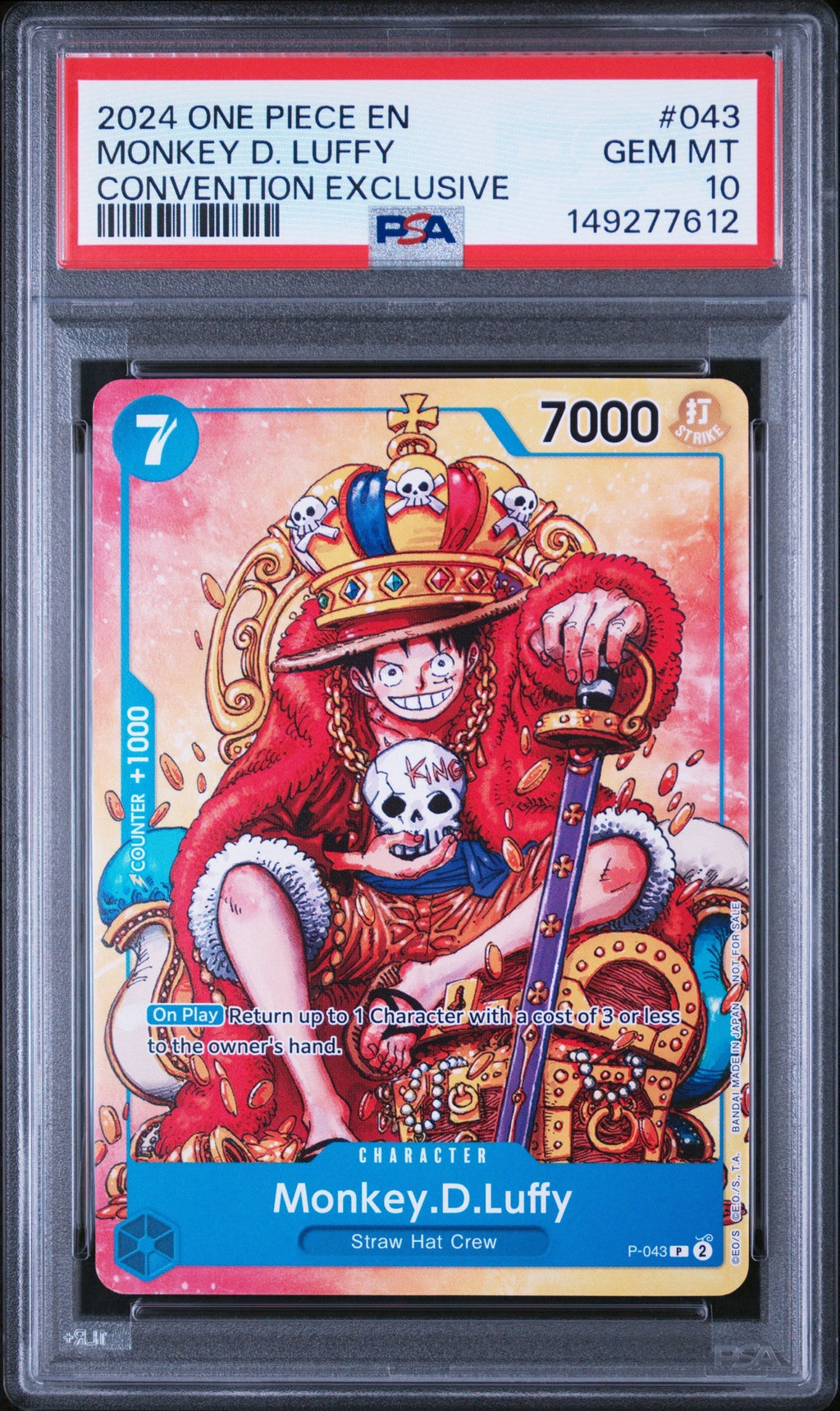 PSA GEM MT 10 Monkey D. Ruffy [Promos] - 149277612
