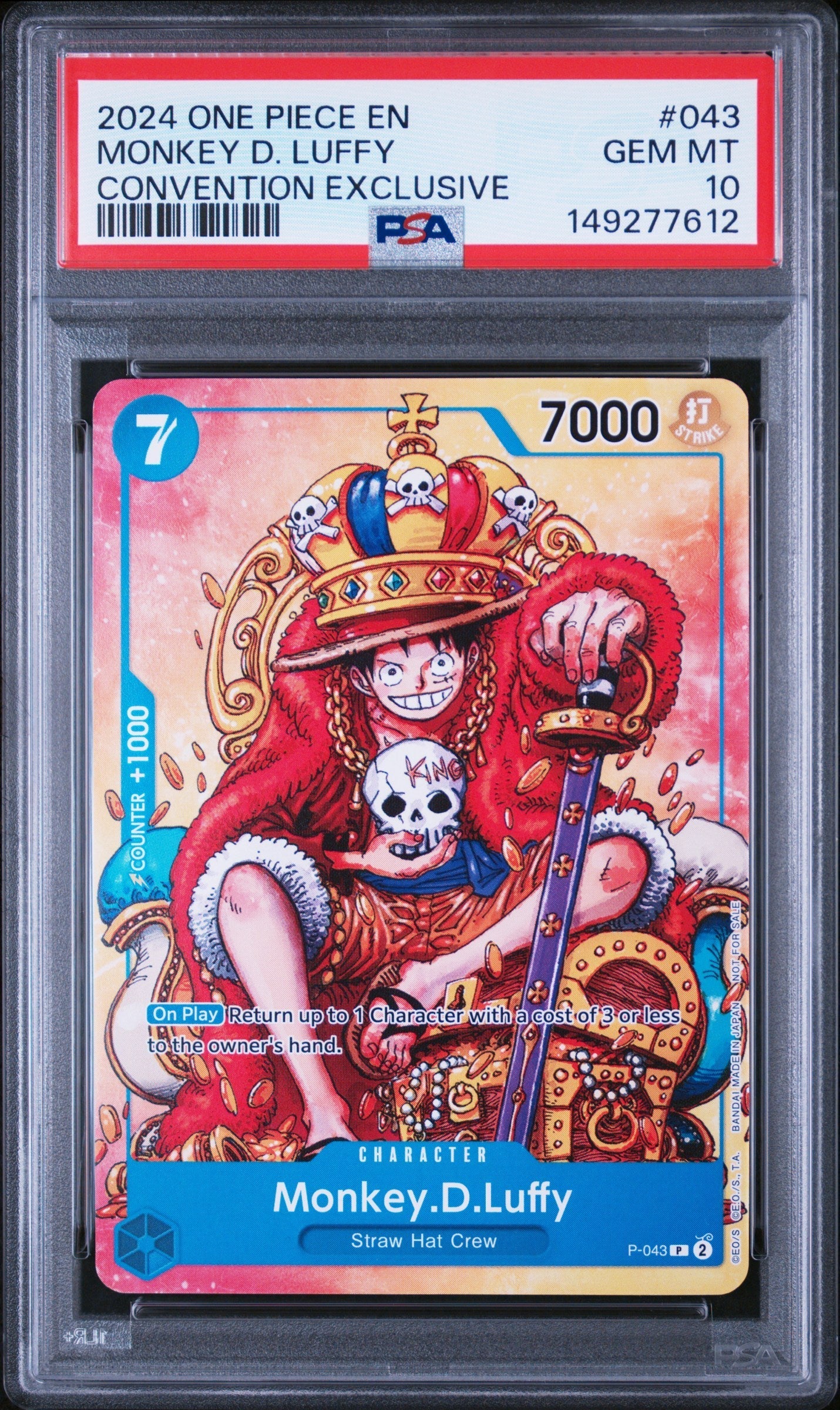PSA GEM MT 10 Monkey D. Ruffy [Promos] - 149277612