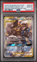 FA/LUCARIO & MLMTL.GX PROMO-PWR.PRTNRSHP.TINS 2019 POKEMON SM BLACK STAR PROMO PSA GEM MT 10