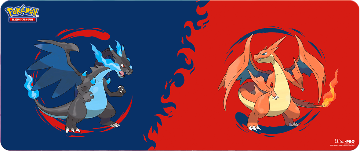 Ultra Pro - Playmat - Pokemon - Mega Charizard X and Mega Charizard Y - 6ft Table Mat