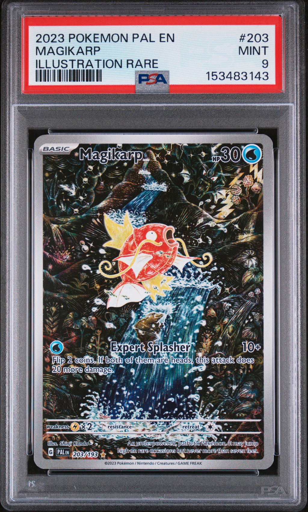 MAGIKARP ILLUSTRATION RARE 2023 POKEMON PAL EN-PALDEA EVOLVED PSA MINT 9