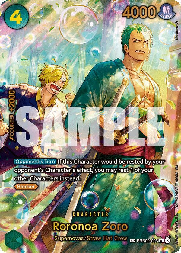 Roronoa Zoro - PRB02-006 (SP) - The Azure Sea's Seven (OP14)
